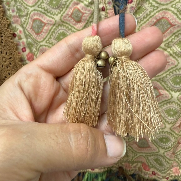 Tulle &‎ Batiste Maxi Dress XL Floral Leopard Print Bohemian Boho Long Sleeve - Picture 10 of 13